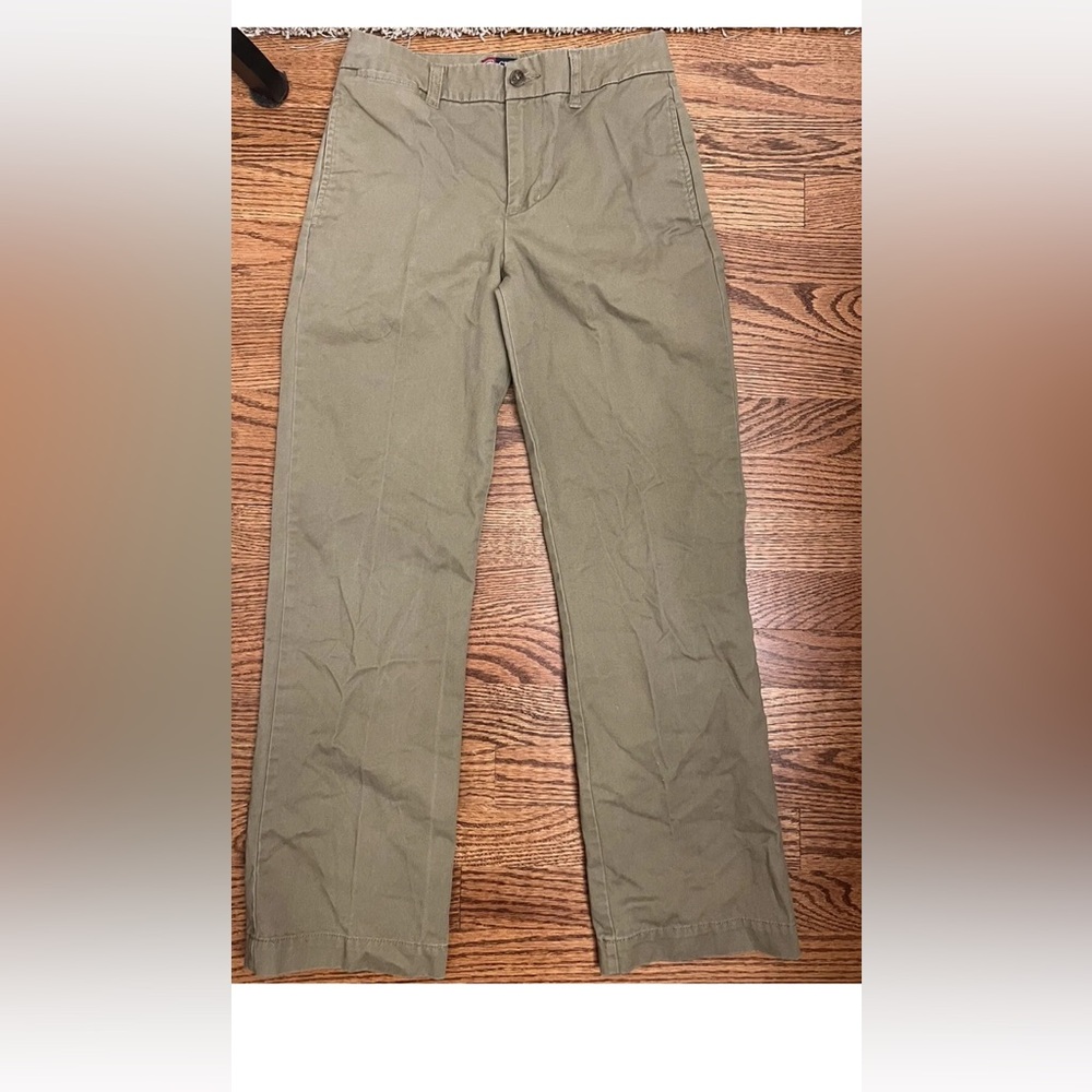 Chaps Classic Chino Boys Dress Pants 12 Regular Tan Flat Front Khaki Kids